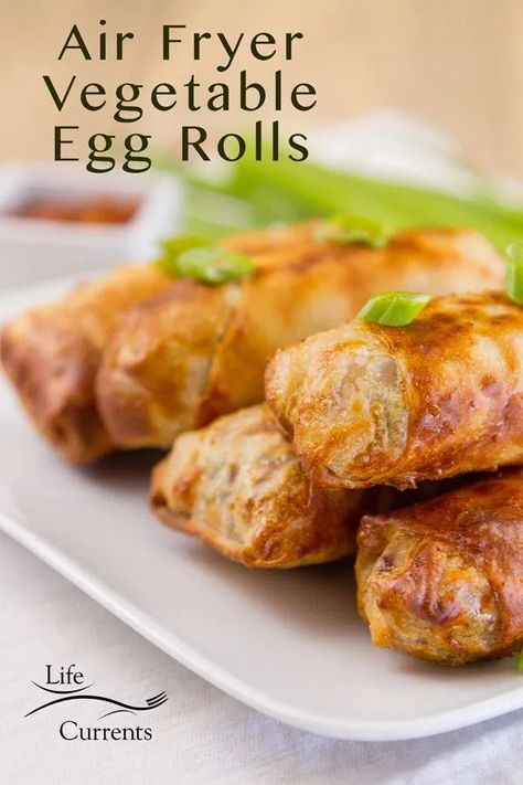 Air Fryer Vegetable, Air Fryer Egg Rolls, Veggie Egg Rolls, Vegetarian Egg Rolls, Vegan Egg Rolls, Vegetable Egg Rolls, Air Fryer Oven Recipes, Egg Roll Recipes, Air Fry Recipes