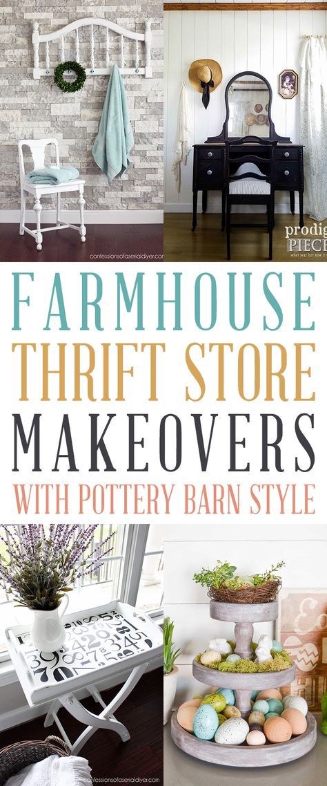 Farmhouse Thrift Store Makeovers, Pottery Barn Furniture, Pottery Barn Style, Farmhouse Living Room Furniture, Thrifted Home Decor, Rustic Farmhouse Living Room, Cottage Market, Pottery Barn Inspired, Thrift Store Crafts