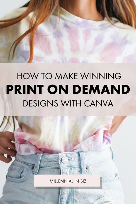 canva print on demand Print On Demand Designs, Starting An Etsy Business, Create T Shirt Design, Using Canva, Tshirt Business, T Shirt Art, Canva Tutorial, Shirt Print Design, Create Shirts