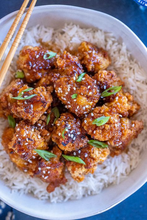 Cast Iron Cauliflower, Asain Cauliflower Recipes, Japanese Cauliflower, Cauliflower Teriyaki, Cauliflower Bowl Recipes, Teriyaki Cauliflower, Vegetarian Meal Plan, Cauliflower Dishes, Vegan Cauliflower