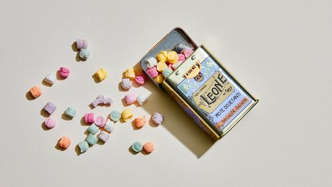 Pastiglie Leone: Because Even Italy's Checkout Aisle Candy Is Beautiful | Bon Appétit Italian Candy, Snack Pairings, French Candy, Midnight Snack, Herb Tea, Cookie Bar, Candy Tins, Pajama Party, Milk