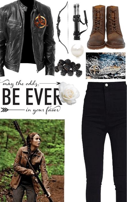 Katniss Inspired Outfits, Katniss Everdeen Inspired Outfits, Katniss Outfit Ideas, Katniss Costume Diy, Katniss Everdeen Costume Diy, Hunger Games Dresses Katniss Everdeen, Katniss Everdeen Halloween Costume, Katniss Everdeen Catching Fire Outfits, Halloween Costume Katniss Everdeen