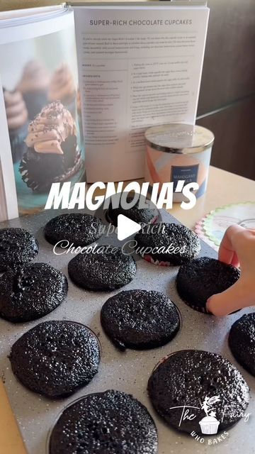 Fatima Chehab on Instagram: "Here is the original recipe from Magnolia Bakery! My favorite chocolate cupcakes; they’re so tender, moist, and decadent. The flavor is rich and intensely chocolatey with a hint of sweetness balanced perfectly. With simple ingredients and straightforward instructions, you’ll have delicious homemade bakery-style cupcakes in no time! Recipe⬇️ INGREDIENTS (24 cupcakes) 2 cups plus 2 tablespoons granulated sugar 1¾ cups all-purpose flour ¾ cup plus 2 tablespoons unsweetened dark cocoa powder (22 to 24%), sifted 1 ½ teaspoons baking powder 1/2 teaspoon baking soda 1 1/2 teaspoons salt 2 eggs 1 cup whole milk ½ cup vegetable oil 1 tablespoon pure vanilla extract 2 tablespoons instant espresso powder ¾ cup boiling water  1.  Preheat the oven to 325°F. Line two 12-cup Magnolia Cupcakes, Instant Espresso, Cake Tester, Homemade Bakery, Rubber Spatula, Magnolia Bakery, Magnolias Bakery, Cupcake Recipes Chocolate, Cooling Racks