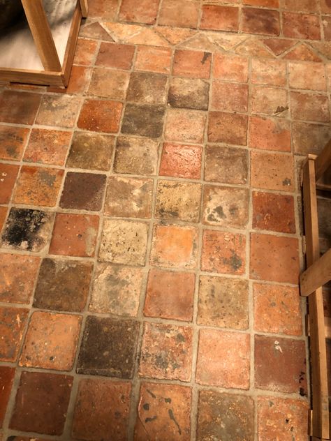 Kitchen Appliances Layout, Stairs Covering, Terracotta Floors, French Terracotta, Reclaimed Tile, Terracotta Floor, Rustic Country Home, Country Cottage Decor, Seaside Cottage