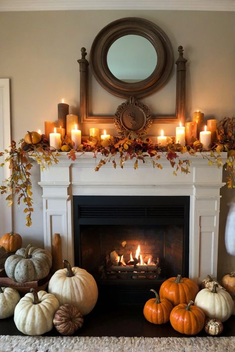 Fall Furniture , Autumn Cozy Fall ,Decor Easy Fall ,
Decor Neutral Fall ,Decor Fall ,Decor Inspiration ,Fall Decor Ideas Pumpkin Fireplace Display, Fall Decor Ideas For The Home Fireplace, Autumn Fireplace Decor, Fall Fireplace Decor Mantles, Fall Mantel Decorating Ideas, Autumn Mantel, Thanksgiving Hosting, Thanksgiving Mantel Decor, Fall Apartment Decor