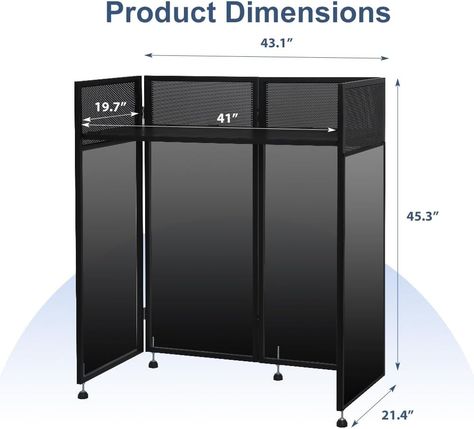 Amazon.com: LUCKUP DJ Facade Booth 41"L x 20"W Portable DJ Facade with White & Black Scrim, Foldable DJ Table Station for Party, Black Metal Frame : Musical Instruments Dj Facade, Dj Table, Black Metal Frame, Musical Instruments, Black Metal, Metal Frame, White Black, White And Black, Dj