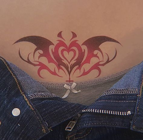 Incubus Demon Tattoo, Devilish Tattoo Design, Succubus Heart Tattoo, Succubus Core Aesthetic, Incubus Tattoo Male, Succubus Tattoo Meanings Symbols, Sucubus Tattoo Womb, Succubus Womb Tattoo, Succubi Tattoo