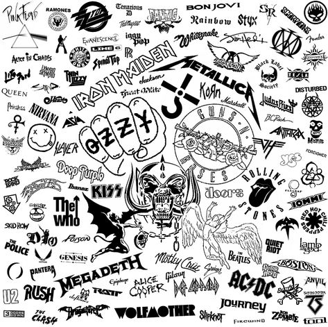 Rockband Logos, Tenacious D, Rock Band Logos, The Scorpions, Twisted Sister, Musical Band, Band Design, Evanescence, Judas Priest