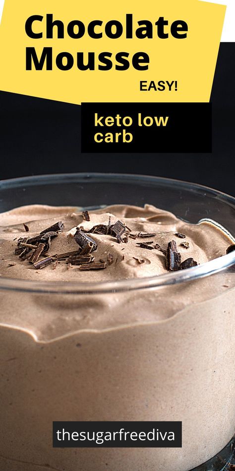 Fat Free Desserts, Low Carb Chocolate Mousse, Sugar Free Whipped Cream, Chocolate Pudding Desserts, Keto Pudding, Keto Chocolate Mousse, Low Cal Dessert, Low Fat Desserts, Sugar Free Jello