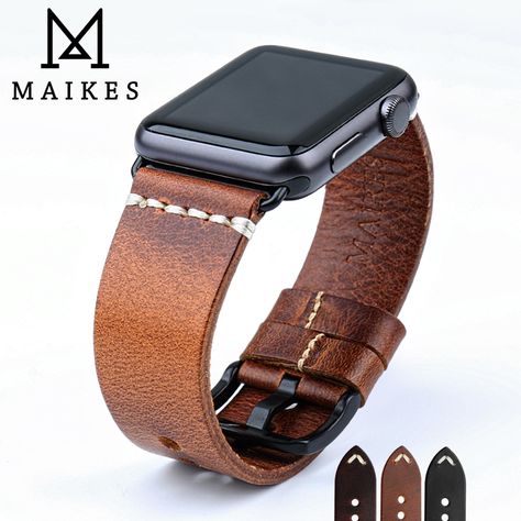 Apple Watch Leather Strap, Apple Watch Leather, Apple Watch 1, Apple Watch 42mm, Bracelets Design, Latest Watches, Iwatch Apple, Sport Armband, Apple Watch Models