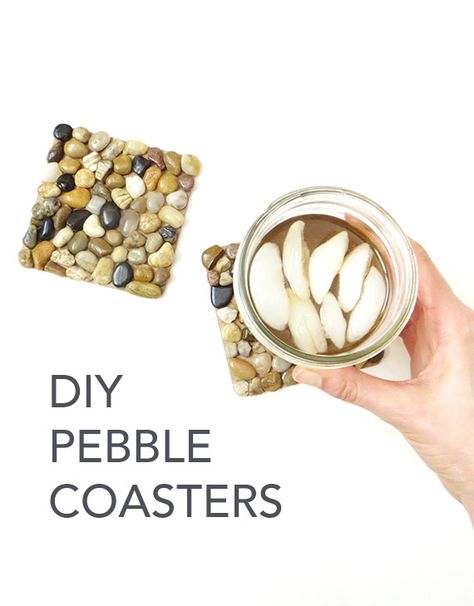 Creative Green Living: How to Make DIY River Rock Pebble Coasters River Rock Decor, River Rock Crafts, Diy River Rock, Make Coasters, Springtime Crafts, Coasters Diy, How To Make Coasters, Rock And Pebbles, Rock Decor