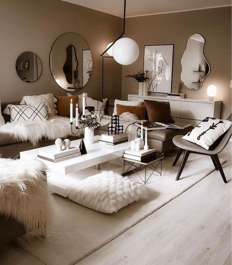 Uploaded by 𝑁𝑢𝑢𝑟♕. Find images and videos on We Heart It - the app to get lost in what you love. Decent Bed Design, Black And Cream Living Room, 2024 Home Decor Trends, Brown And Cream Living Room, Modern Luxury Kitchen Design, 2024 Home Decor, Bed Design Ideas, Cream Living Rooms, Color Palette Living Room