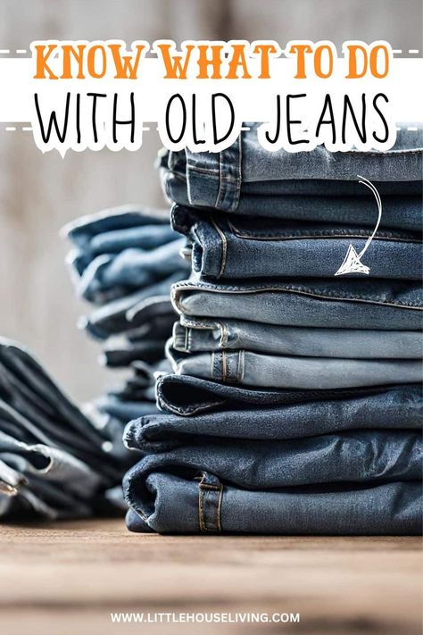 Get inspired with fun DIY projects using old jeans. Whether you're looking to create denim coasters or a trendy tote bag, these ideas are practical and eco-friendly, allowing you to breathe new life into your worn-out jeans with ease. Crafts With Old Jeans, Old Jeans Projects, What To Do With Old Jeans, Repurpose Old Jeans, Jeans Projects, Denim Recycling, Upcycled Denim Diy, Recycling Jeans, Diy Denim Skirt