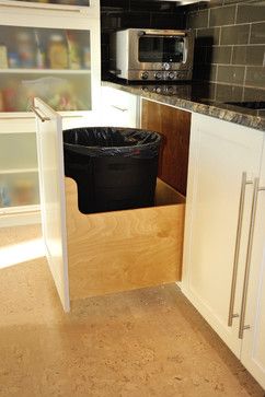 Can Design Ideas, Hidden Trash Can Kitchen, Trash Can Design, Cans Design, Hide Trash Cans, Kevin Martin, Recycled Kitchen, Design My Kitchen, Trash Can Cabinet