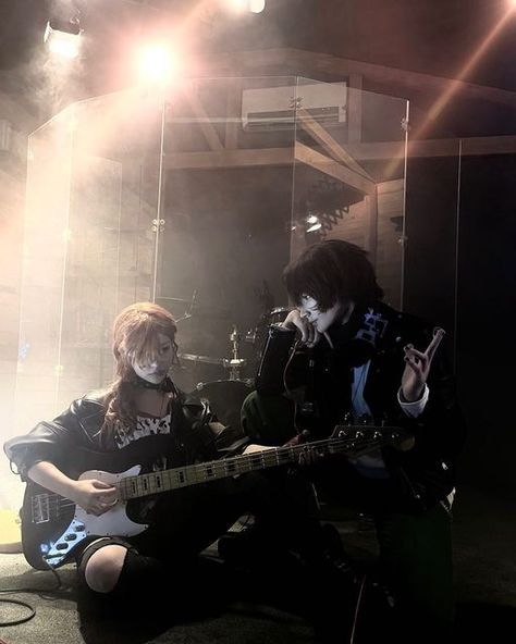 @deadfruity on Instagram: "Seven minutes in heaven." Soukoku Band Au, Cosplay Soukoku, Dark Poses, Soukoku Cosplay, Seven Minutes In Heaven, Band Au, Couples Cosplay, Watch The World Burn, Silly Dogs