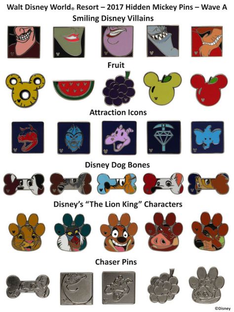 Walt Disney World 2017 Hidden Mickey Pins Rare Disney Pins, Disney Pins Sets, Hidden Mickeys, Disney Parque, Disney Pins Trading, Disneyland Pins, Disney Pin Collections, Disney Pin Trading, Disney Cute