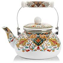 Stovetop Kettle, Enamel Teapot, Induction Cooker, Water Kettle, Serving Drinks, Floral Retro, Water Heating, Garden Jewelry, Floral Tea