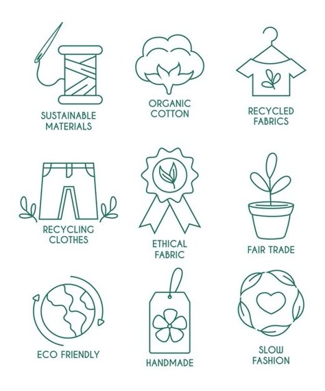 Slow fashion badge collection | Free Vector #Freepik #freevector #fashion #badge #clothes #eco Slow Fashion Illustration, Eco Friendly Branding, Sustainable Fashion Logo, Eco Friendly Logo Design, Eco Friendly Clothes, Sustainable Branding, Clothing Icon, Eco Fashion Design, Eco Packaging Design