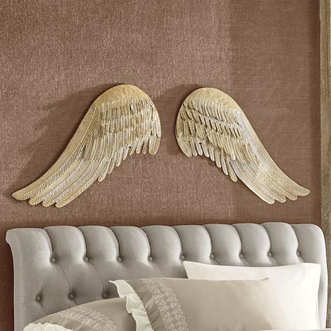 Angel Wings Pitcher Ideas, Wings Decor, Angel Wings Wall Art, Angel Wings Wall Decor, Angel Wings Wall, Wing Wall, Metal Wings, Angel Images, Country Door