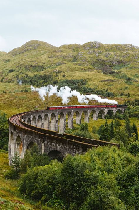 How To See The Jacobite Steam Train At The Glenfinnan Viaduct Scotland Honeymoon, Jacobite Steam Train, Ribblehead Viaduct, Hogwarts Train, Harry Potter Train, Glenfinnan Viaduct, Train Board, Hogwarts Aesthetic, Train Photography