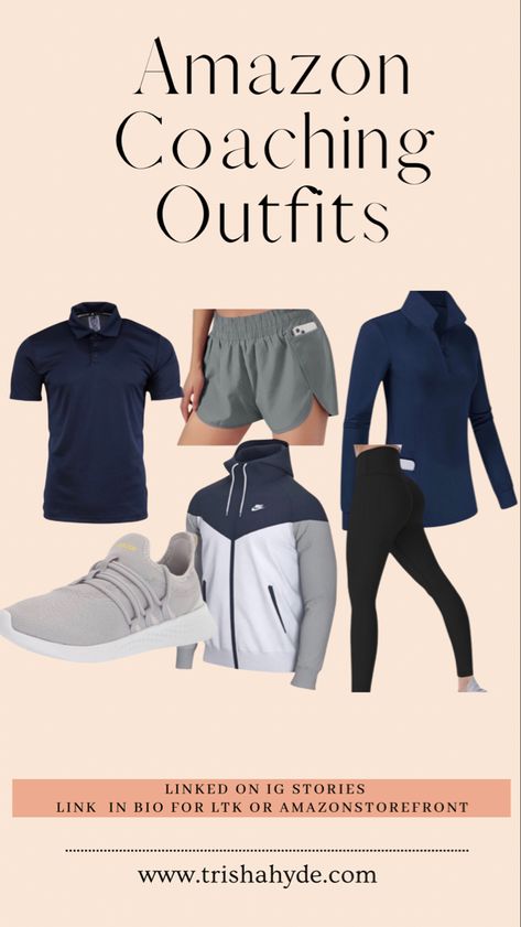 Favorite amazon coaching outfits Volleyball Coaching Outfits, Volleyball Coach Game Day Outfit, Cute Coaching Outfits, Soccer Coach Attire, Female Soccer Coach Outfit, Track Coach Outfit, Coaches Wife Outfit, Gymnastics Coach Outfits, Coaches Outfit