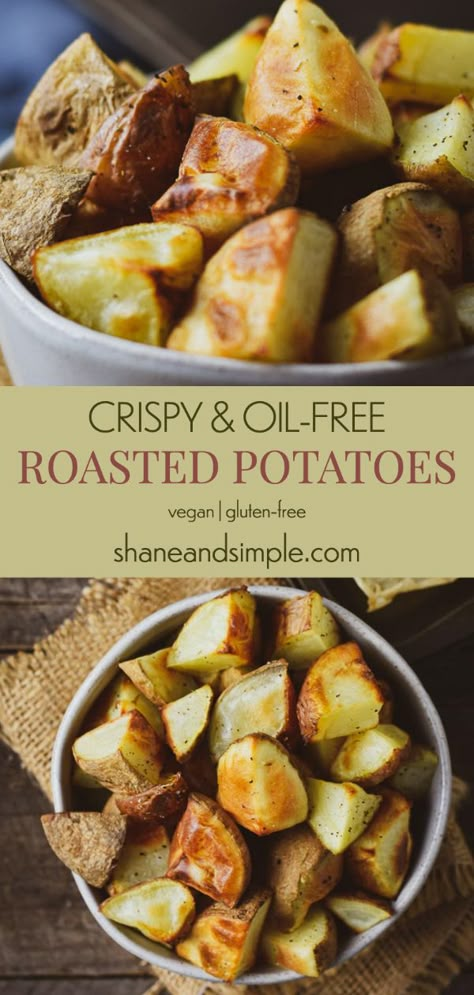 Red Potatoes Oven, Healthy Roasted Potatoes, Oven Roasted Red Potatoes, Vegan Potato Recipes, Potatoes Crispy, Red Potato Recipes, Potatoes Baked, Potatoes In Oven, Healthy Potatoes