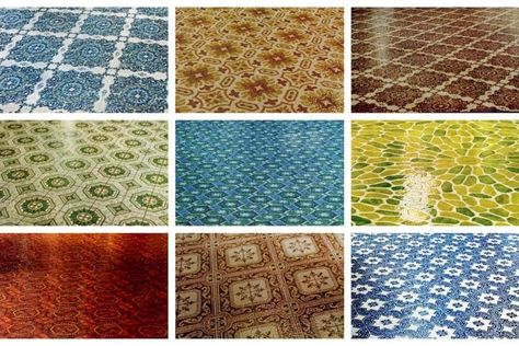 Get down with these groovy vinyl floors from the '70s Mannington Vinyl Flooring, Retro Vinyl Flooring, Vintage Vinyl Flooring, Vinyl Flooring Kitchen, Kitchen Vinyl, Vinyl Floors, Vinyl Floor Tiles, 70s Decor, Vintage Cabin