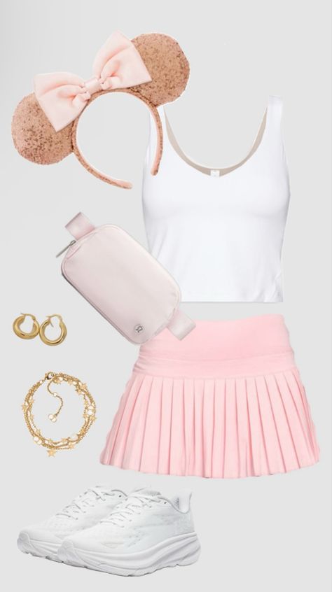 #disneyworld #disneyland #disney #pink #outfit #lululemon #disneyworldoutfit Plane Ride Outfit, Disney Winter Outfits, Cute Easy Halloween Costumes, Disneyworld Outfit, Disney Park Outfit, Disney Trip Outfits, Theme Park Outfits, Disney Dinner, Disney Themed Outfits