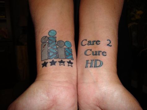 Huntington's Disease Tattoo I am in! Love everything about it!!! Hd Tattoos, My Mom Died, Huntington's Disease, Genetic Diseases, First Monday, Mom Died, Memorial Tattoo, Month Of May, April 1st