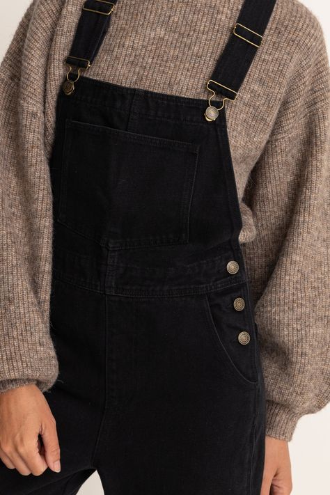 Daybreak Overalls Overalls Outfit Winter, Black Overalls Outfit, Overalls Black, Overalls Outfit, Black Overalls, Cute Comfy Outfits, Work Outfit, Patch Pocket, Clothes For Sale