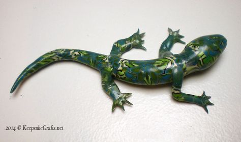 Clay Gecko Tutorial, Polymer Clay Gecko, Clay Gecko, Clay Lizard, Polymer Clay Cane Tutorial, Clay Cane, Polymer Clay Cane, Clay Diy Projects, Club Ideas