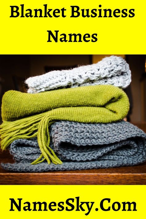 Looking for some best and catchy blanket business & company name ideas? Well, you are on the right webpage. Because here we have provided some collections list about this matter. So keep reading. @britishblankets @blanketco @blanketbrown @saranoni @nameslist Blanket Business, Company Names Ideas, Business Company Names, Company Name Ideas, Tie Blankets, Names Ideas, Business Company, Handmade Blanket, Name Ideas