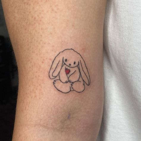 Inner Child Tattoo, Stuffed Animal Tattoo, Minnie Tattoo, Child Tattoo, Dainty Tattoo, Funky Tattoos, Tattoos With Kids Names, Bunny Tattoos, Sick Tattoo