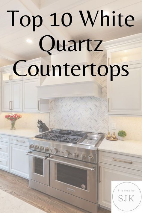 Quartz Kitchen Countertops White, Decor Business Ideas, Home Decor Business Ideas, White Cabinets White Countertops, White Kitchen Countertops, Home Decor Business, White Quartz Countertops, Decor Business, Lake House Kitchen