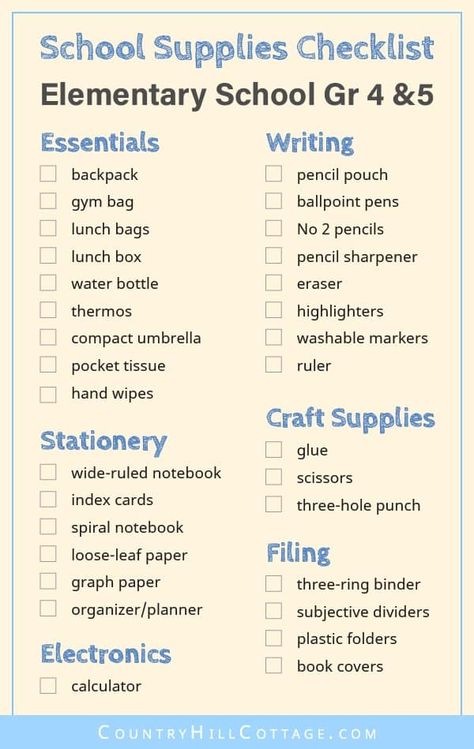 Backpacks Organization, Printable School Supplies, School Supplies Checklist, Cheap School Supplies, School Necessities, Elementary School Supplies, School Supplies Elementary, Middle School Supplies, Preschool Supplies