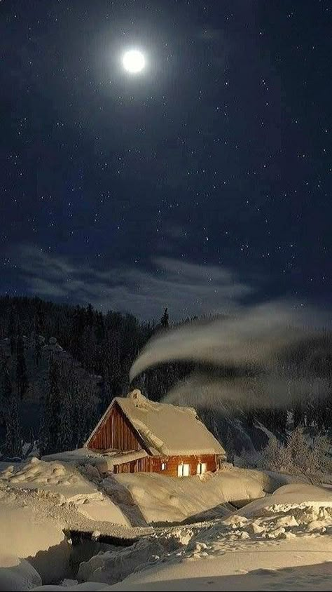 Beautiful Winter Pictures, Štědrý Den, Winter Cabin, A Cabin, Winter Wallpaper, Winter Scenery, Winter Pictures, Winter Wonder, Most Beautiful Cities