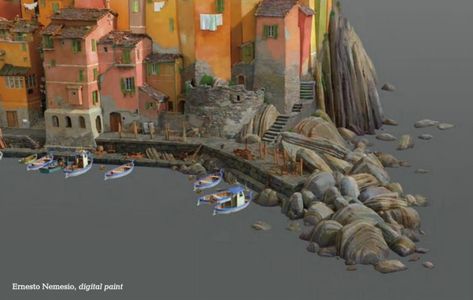 Pirate Town Concept Art, Fishing Village Concept Art, Building Reference, Stylized Environment, 3d Maya, German Town, Cartoon Building, Props Design, Environment Reference