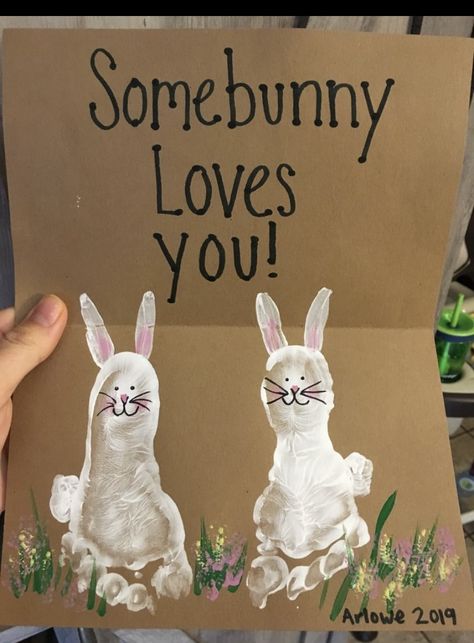 Baby Art Crafts, Easter Crafts Preschool, Baby Art Projects, Footprint Crafts, Toddler Arts And Crafts, Easy Easter Crafts, Diy Valentine, Handprint Crafts, Daycare Crafts