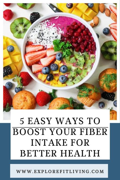 Boost your fiber intake effortlessly! Discover 5 simple ways to add more fiber to your diet for better health and wellness today. Preworkout Snack, Gym Food, High Fiber Foods, Eat Smart, Better Health, High Fiber, Nutrition Tips, Eating Well, Simple Way