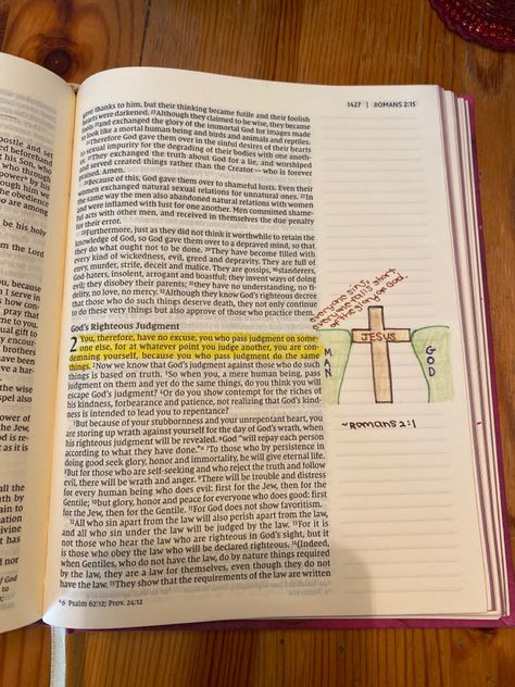 Romans 2 Bible Study Notes, Romans 2 Bible Journaling, Roman’s Bible Journaling, Bible Journaling Romans, Romans Bible Journaling, Romans Bible, Romans 2, God Bible Verses, Bible Journal Ideas