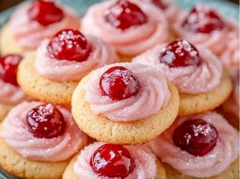 Grandma's Old Recipes | 🍒 Cherry Almond Amish Sugar Cookies | Facebook Cherry Almond Amish Sugar Cookies, Amish Cookies, Amish Sugar Cookies, Maraschino Cherries, Fresh Baked Cookies, Baked Cookies, Cherry Almond, Amish Recipes, Dessert Bread