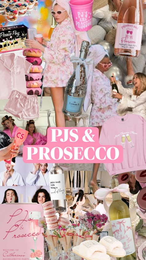 Pjs & Prosecco 🎀🍾 #bachelorettepartyideas #bachelorettepartyidea #bachelorettetheme #bacheloretteparty Pjs And Prosecco, Pjs Party, Bachelorette Party Weekend, Pj Party, Birthday Babe, Bridal Bachelorette Party, Bachelorette Themes, 26th Birthday, Bachelorette Trip