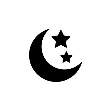 Moon and stars concept line icon. Simple element illustration. Moon and stars concept outline symbol design. Moon And Stars Drawing Simple, Moon Clipart, Moon Star Symbol, Moon And Stars Silhouette, Star And Moon Embroidery Designs, Moon Vector Illustration, Moon Outline, Moon And Stars Wallpaper, Star Outline