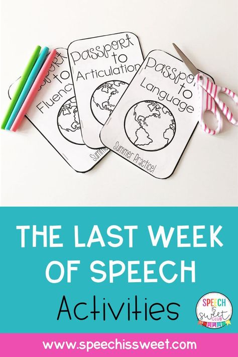 Summer School Work, Speech Therapy Activities Language, Speech Crafts, Language Therapy Activities, Speech Language Activities, Articulation Activities, Preschool Speech, Speech Therapy Resources, Speech Activities