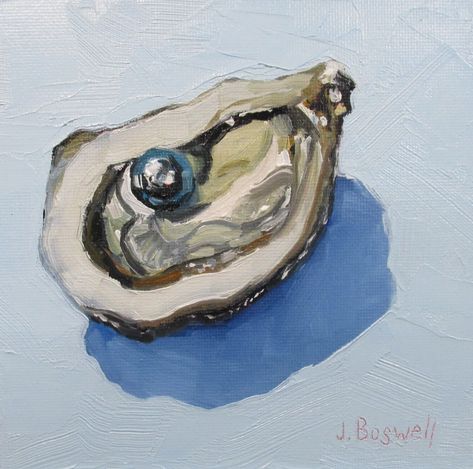 Pearl Kitchen, Pearl Painting, Oyster Art, Shell Painting, Abstract Still Life, Kitchen Painting, Easel Painting, Painting Birthday, Painting Beach