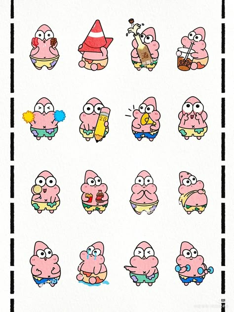 Spongebob Doodles, Cute Spongebob, Cute Easy Doodles, Images Kawaii, Patrick Star, Sponge Bob, Cute Doodles Drawings, Kawaii Doodles, Doodles Drawings