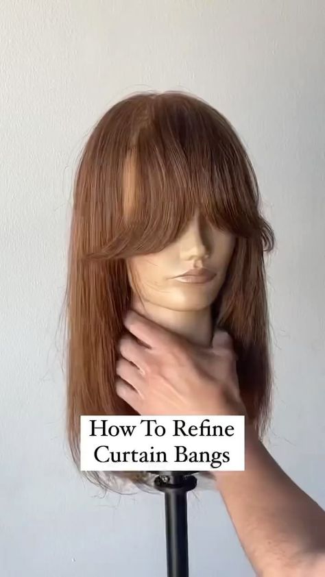 Haircut Curtain Bangs, Hair Curtain Bangs, Bangs Tutorial, Tool Party, A Haircut, Curtain Bangs, Blow Dry, Bangs, Hair Cuts