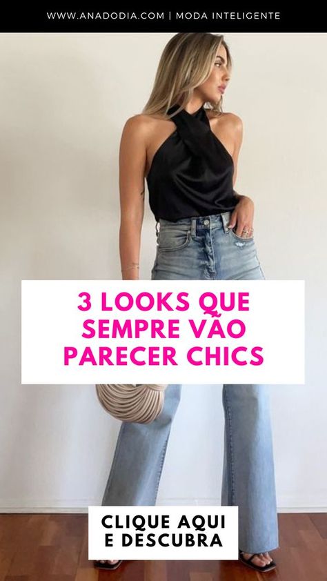 Por aqui já falamos várias vezes sobre looks estilosos e chics, sei que esse é um tema que vocês amam. Acontece que, na hora da correria, nem sempre temos tempo de pensar em um look bacana. Por isso preparei esse post com três looks completos que sempre vão parecer chics. Assim, na pressa, você já sabe o que vestir para continuar elegante. Long Bob Hairstyles For Thick Hair, Celebrity Fashion Fails, Choppy Bob Hairstyles For Fine Hair, Short White Hair, Diy Fashion Scarf, Casual Chic Outfits, Bob Hairstyles For Thick, Homecoming Dresses Short Tight, Look Casual Chic