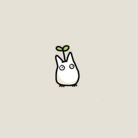 Studio Ghibli Drawings Easy, App Icons Studio Ghibli, Studio Ghibli Phone Theme, Totoro Drawing, White Totoro, Ghibli Background, Totoro Art, Drawing Studio, Pinterest Cute