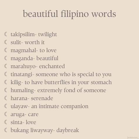 Rare Filipino Words, Tagalog Slang Words, Deep Tagalog Words For Love, Ilocano Word To Tagalog, Tagalog Nicknames, Beautiful Tagalog Words With Meaning, Unique Words About Love, Filipino Music Aesthetic, Au Title Ideas Tagalog